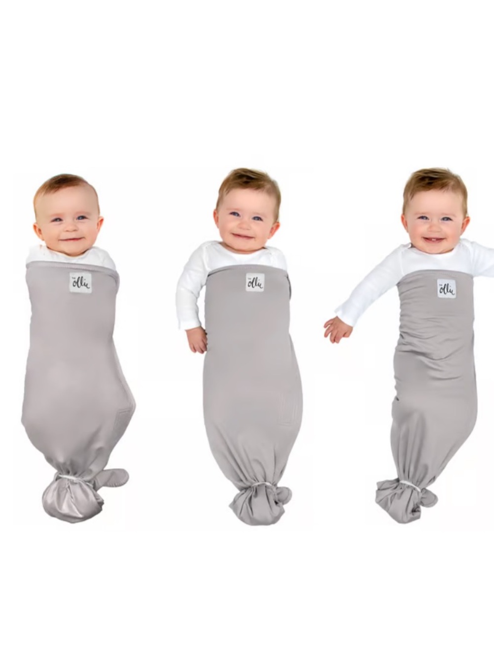 The Ollie Baby Swaddle in Gray Excellent Cond